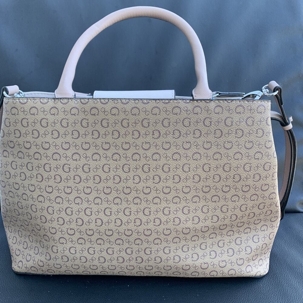 Guess Logo Bag Beige And Brown - Picture 4 of 12